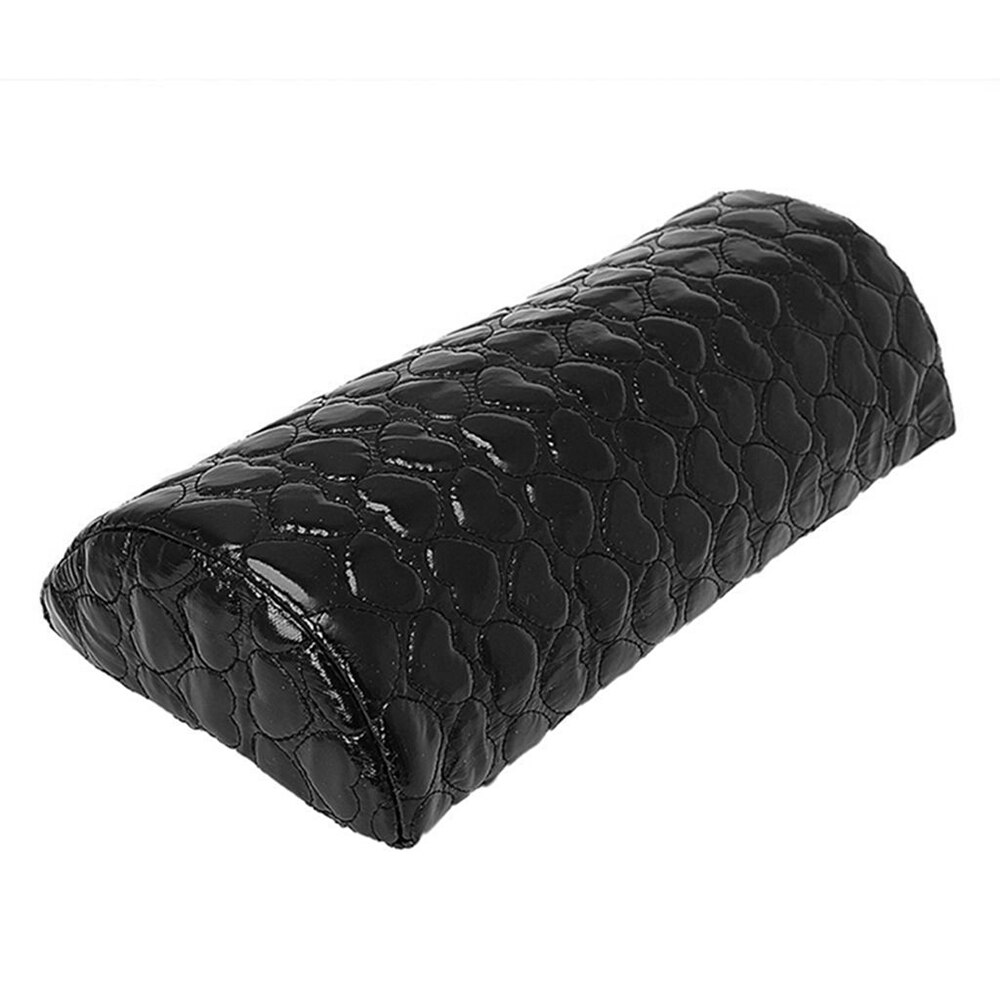 1 pc PU Leather Soft Hand Cushion Hand Rest Pillow Nail Art Rectangle Leather Pad Manicure Accessories Tool: Black