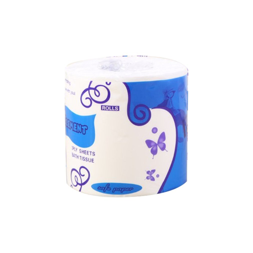 Toiletpapier Bulk Rollen/Standaard 3-Ply Bad Tissue Huishouden Badkamer Zachte Papieren Handdoek 1/2/6/10 Rolls