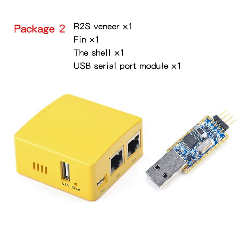 NanoPi R2S OpenWrt System RK3328 Mini Router Dual gigabit Hafen 1GB große speicher: Paket 2