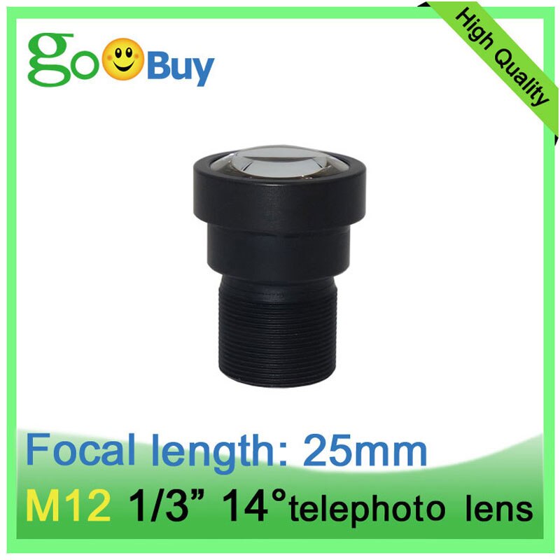 M12 EFL 25mm long focus lens board camera 5MP mini CCTV camera for 1/3" sensor 14 degree HD telephoto lens