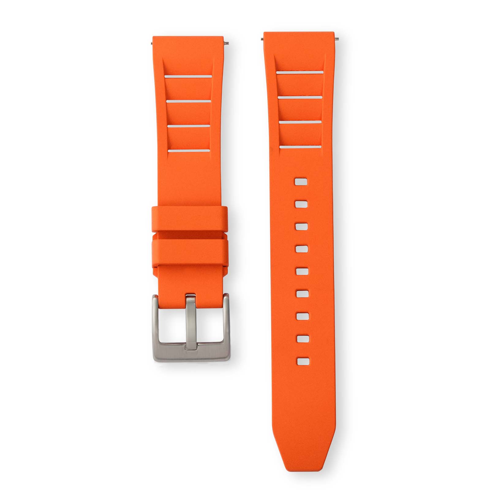 Watchdives 20Mm 22Mm Horlogeband Fkm Fluor Rubber Met Snelle Afgifte Van Zachte Comfortabele Slijtvaste Premium Fluorrubber Horlogeband: Oranje / 22mm