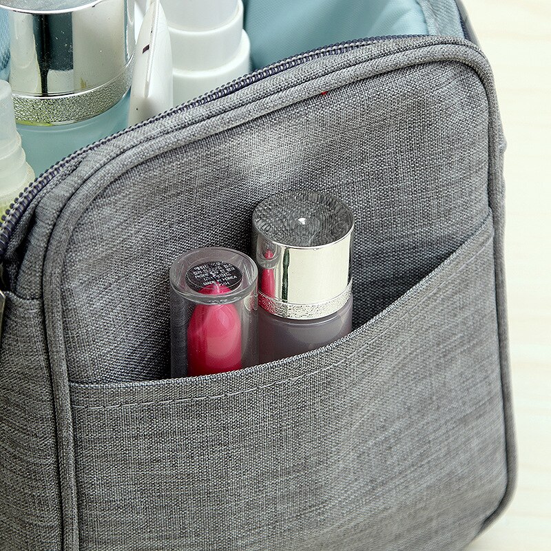 Bolsa de cosméticos organizadora para viagem, bolsa feminina para maquiagem com capuz, armazenamento de casa de banho