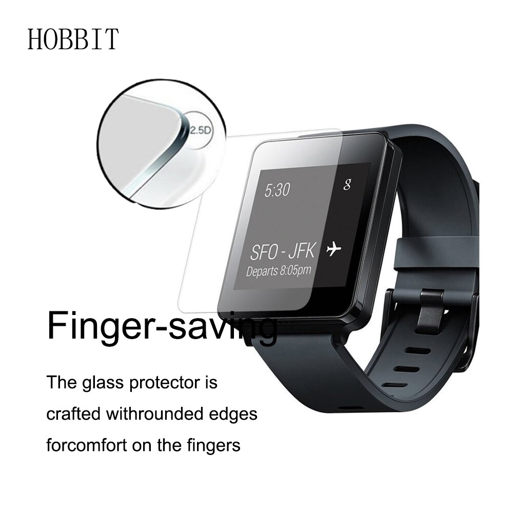 2- pack för lg g klocka  w100 0.3mm 2.5d 9h klart härdat glas skärmskydd 9h hårdhet smart klocka film skärmskydd