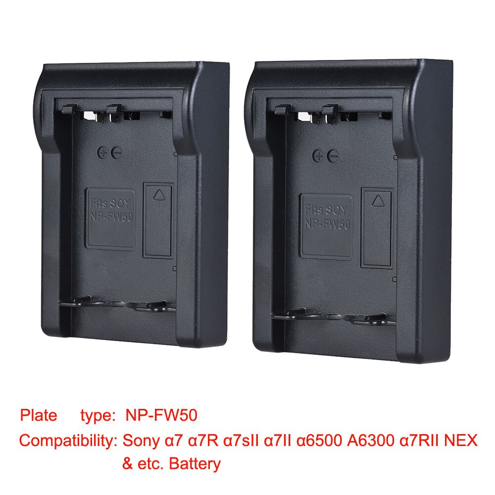 Andoer 2Pcs NP-FZ100/NP-FW50 Batterij Plaat Voor Neweer Andoer Dual/Vier Kanaals Batterij Lader Voor Sony A7III a9 A7RIII A7SIII: Option D