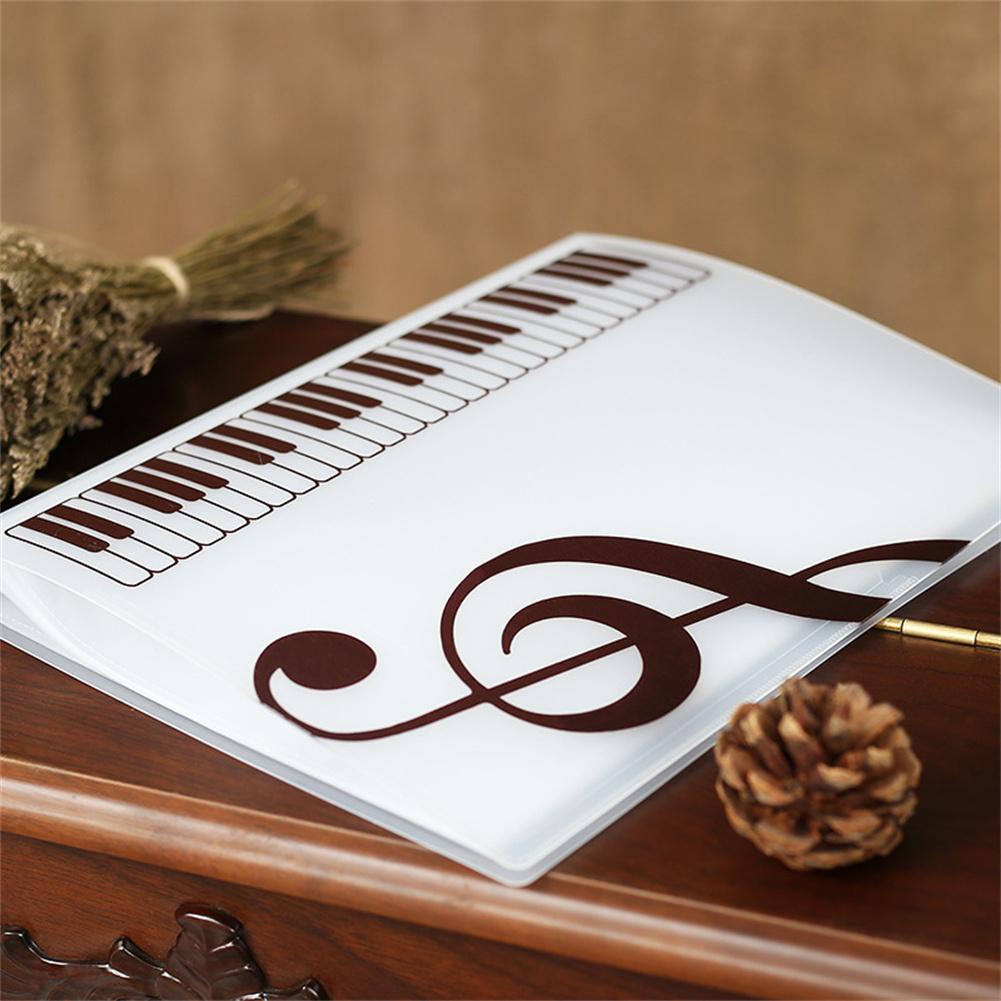 Libro de notas musicales ABS, 40 hojas, tipo de inserción, carpeta de libros de notas musicales, hoja de archivo, organizador de documentos, accesorios de almacenamiento: Blanco