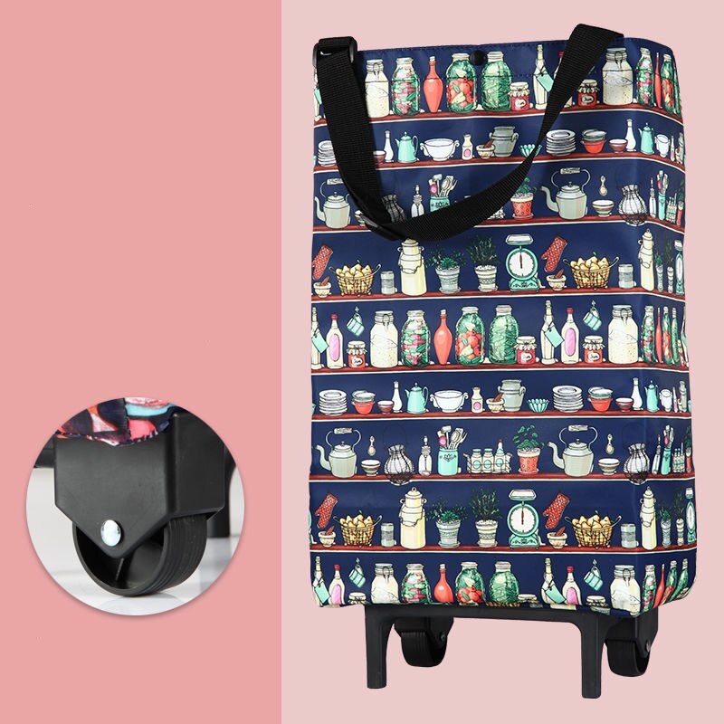 Borse per la spesa acquista borsa per verdure Tug Package piccolo carrello per la spesa Shopping Organizer per alimenti borsa per Trolley su ruote borse pieghevole portatile: C