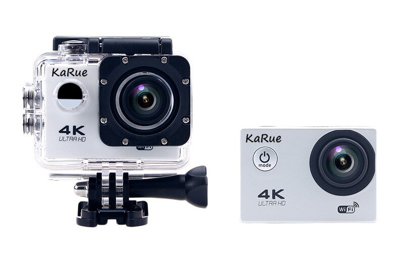 KaRue F60/F60R Action Camera Underwater Ultra HD 4K WiFi 30M Outdoor Sports Camera 2.0" LCD 1080p 60fps Camera Free S: White / F60R