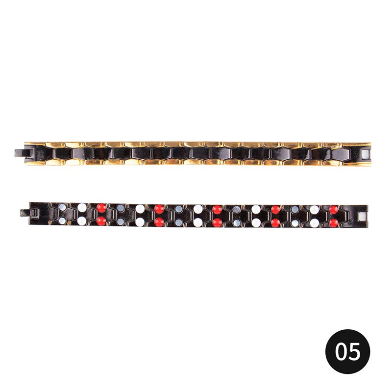 Pulsera magnética saludable para mujeres, brazaletes de magnetita con imanes de terapia de poder, joyería para el cuidado de la salud, inoxidable: Type2 05