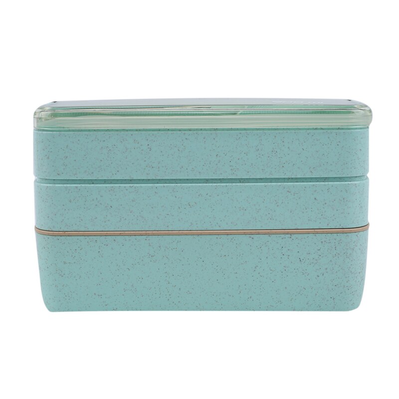 Meerlagige lunchbox plastic voedselcontainer kinderen school draagbare bentobox geschikt wandelen kamperen keukenbenodigdheden: Groente