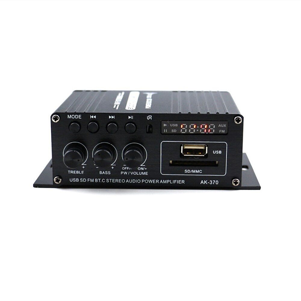 Audio Amplifier Bluetooth 5.0 12v Compact Power Amplifier HIFI Audio Power Amplifier Bluetooth Home Stereo Amplifiers for Car