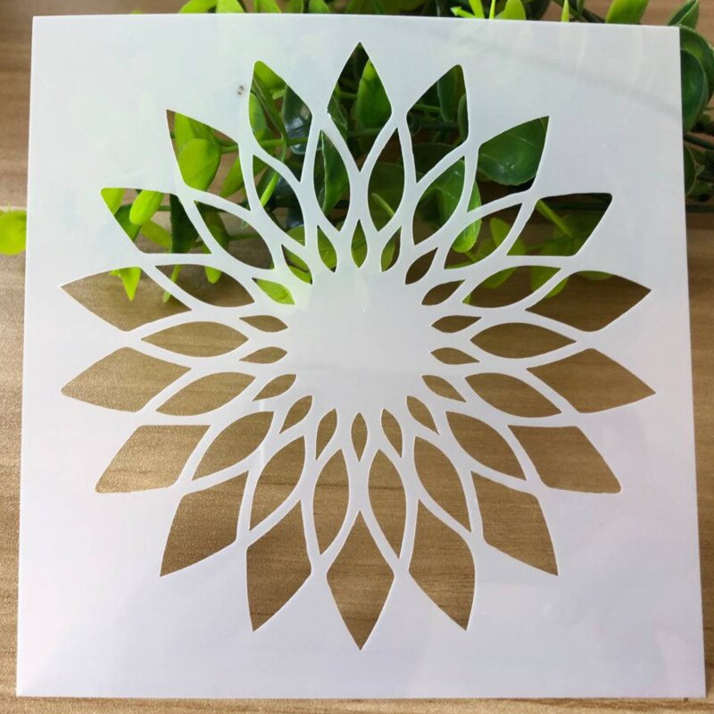 Flor hojas DIY capas plantillas de pared pintura de álbum de recortes estampado gofrado de álbumes y tarjetas de papel plantilla