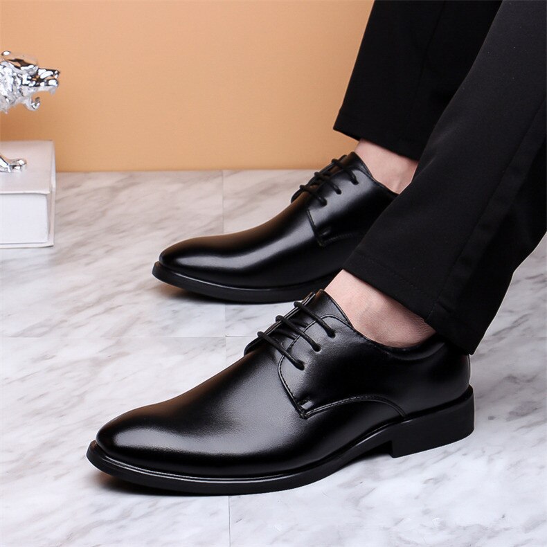 luxury Brand Classic Mens Patent Leather Black Wedding Shoes Oxford Formal Shoes Man Pointed Toe Dress Shoes dfv45: 10