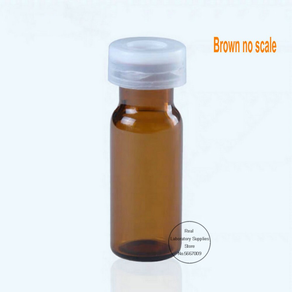 100pcs/lot 2ml lab glass clear/brown liquid chromatography glass sample bottle Bayonet-type automatic headspace injection bottle