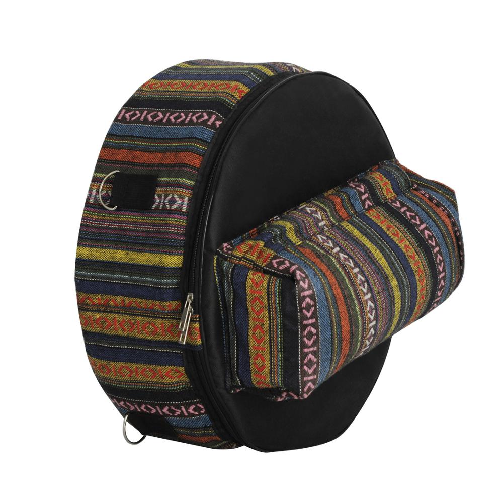 Bolsa portátil de 14 pulgadas, caja con cubierta de tambor, mochila para los hombros, color negro, Estuche de transporte