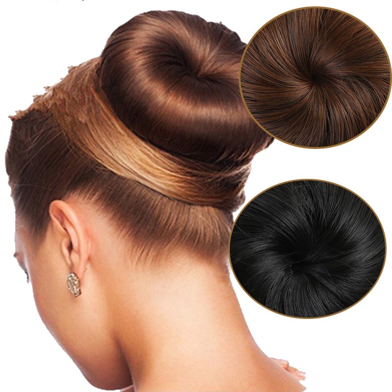 XUANGUANG Woman Hair Chignon Clip In Hairpiece Extensions Nine Colors High Temperature Fiber Hair Bun Donut Chignon
