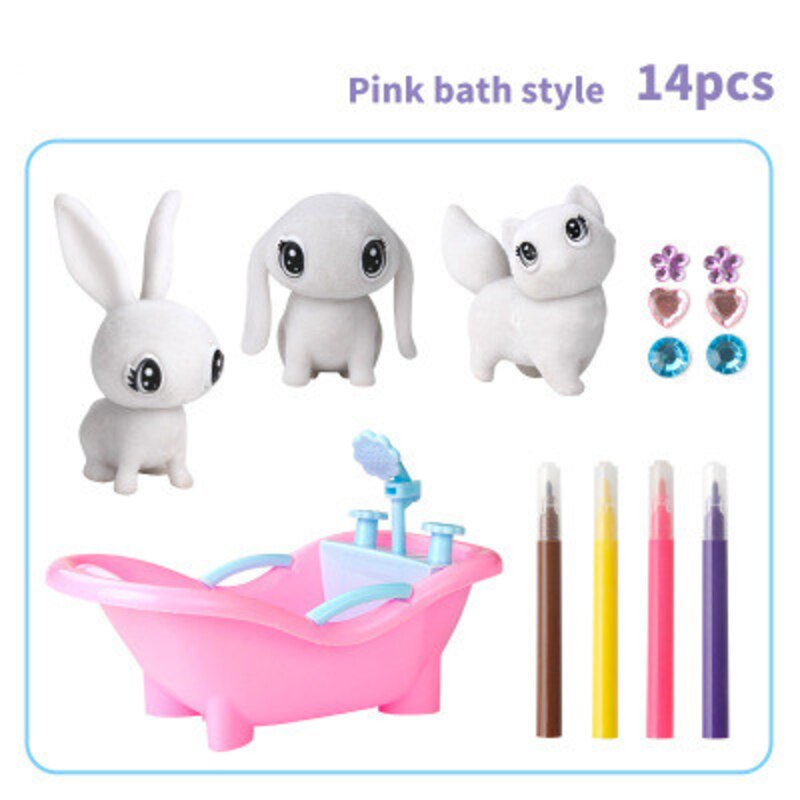 DIY Graffiti Pet Washable Brush Painting Animal Educational Toy Girl Birthday Christmas