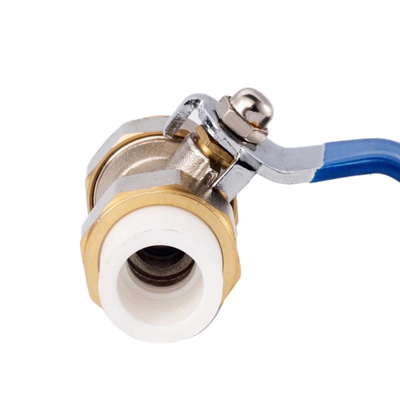 Brass PPR Ball Valve Heat Fusion Plumbing Fitting Double Union Socket Live Connect DN20