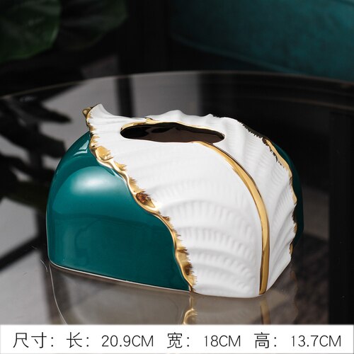 Ceramic Tissue Box Decoration Leaf Tissue Storage Box Home Desktop Decoration Paper Towel Tube Paper Towel Holder Tissue Boxes: green