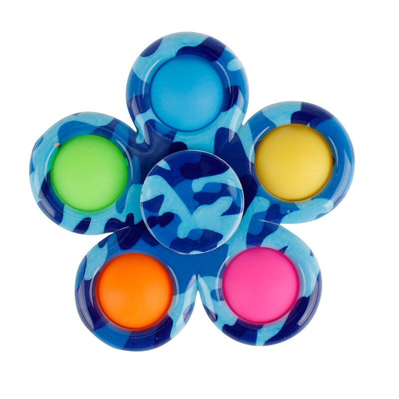 Anti Stress Controller Educational Toy Push Bubble Sensory Toy Autism Squishy Pressure Reliever Dimple Fidget Toy Spinning Top: A