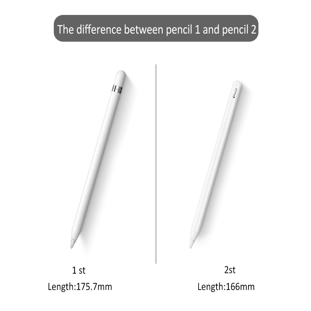 Cubierta de lápiz óptico para tableta táctil de silicona, accesorios para Apple Pencil 1 y 2, funda de silicona suave protectora para Apple Pencil 1 y 2