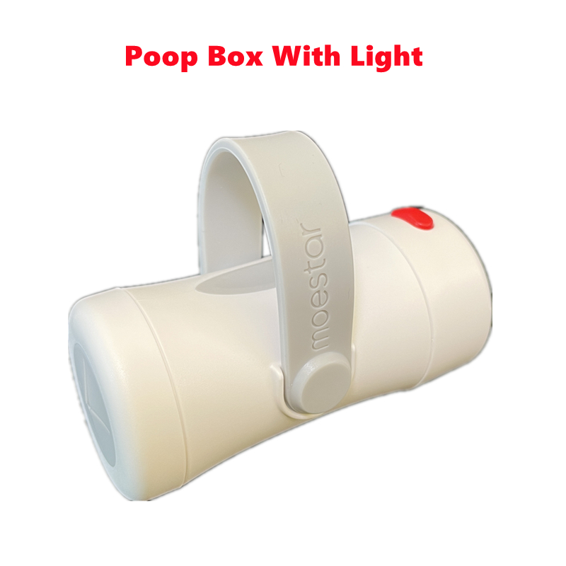 Moestar Smart UFO Versenkbare Hund Leine 2 Plus USB Lade LED Beleuchtung Seite Glow Anti-Slip Griff Ein-handed Bremse Pause Lock: Poop Box With Light