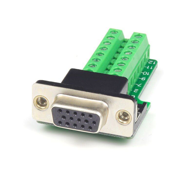 VGA Solderless Connector Connector DB15 Male And Female Head 3 Rows 15 Pin Plug Computer Monitor Projector Connector: H