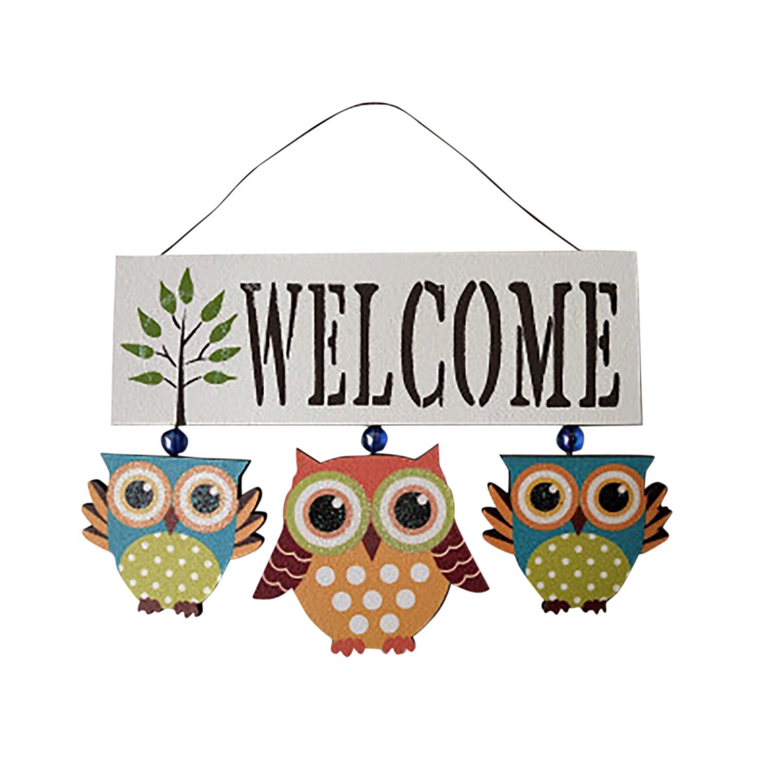 40# Welcome Sign Wood Owl Cute Spring Door Sign Wedding Door Sign Welcome Wall Sign Garden Owl Ornament Garden Gardening: C