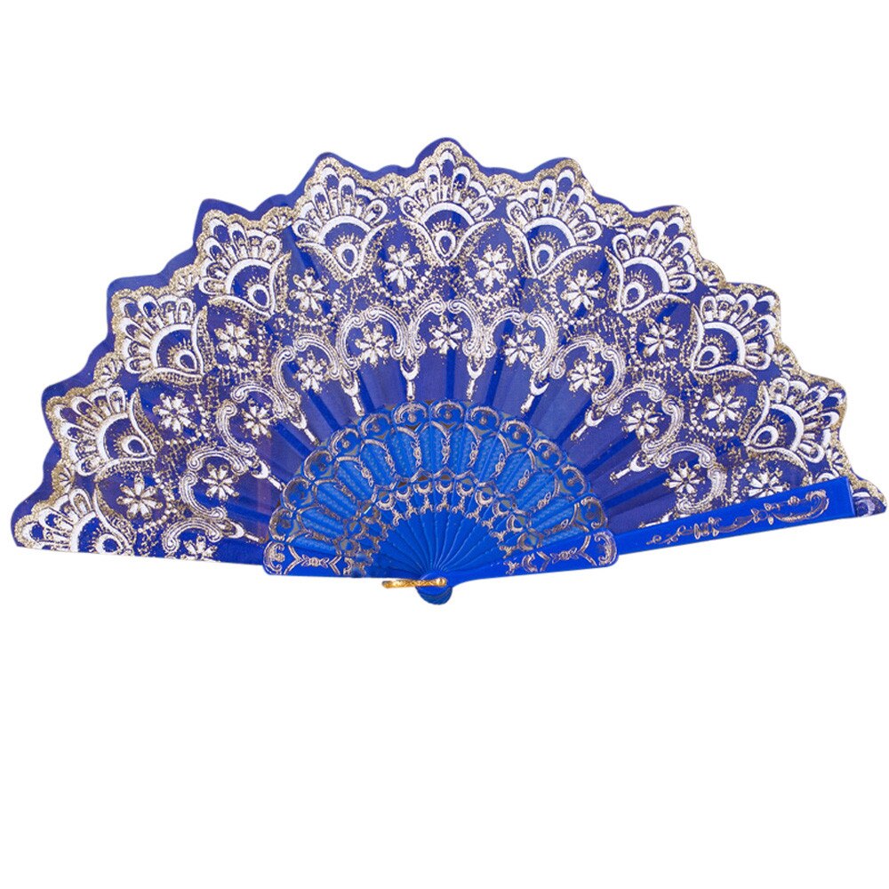 1 Stck Chinesischen/Spanisch Stil Fan Spitze Seide Klapp Hand Blume Fan Für Tanz Hochzeit Party Dekoration Werkzeug: BU