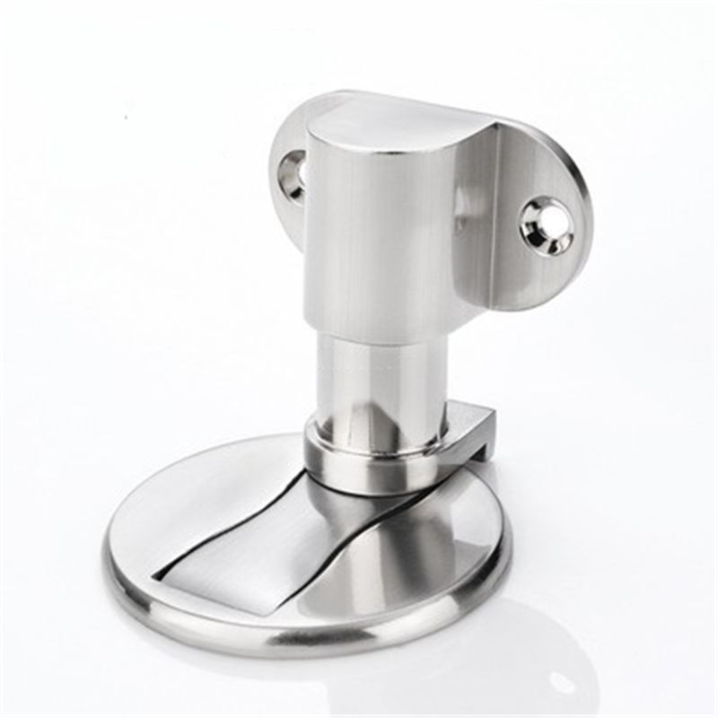 Adjustable Door Holder Alloy Magnetic Door Stopper Non-punch Sticker Water-proof L4MB: Color A
