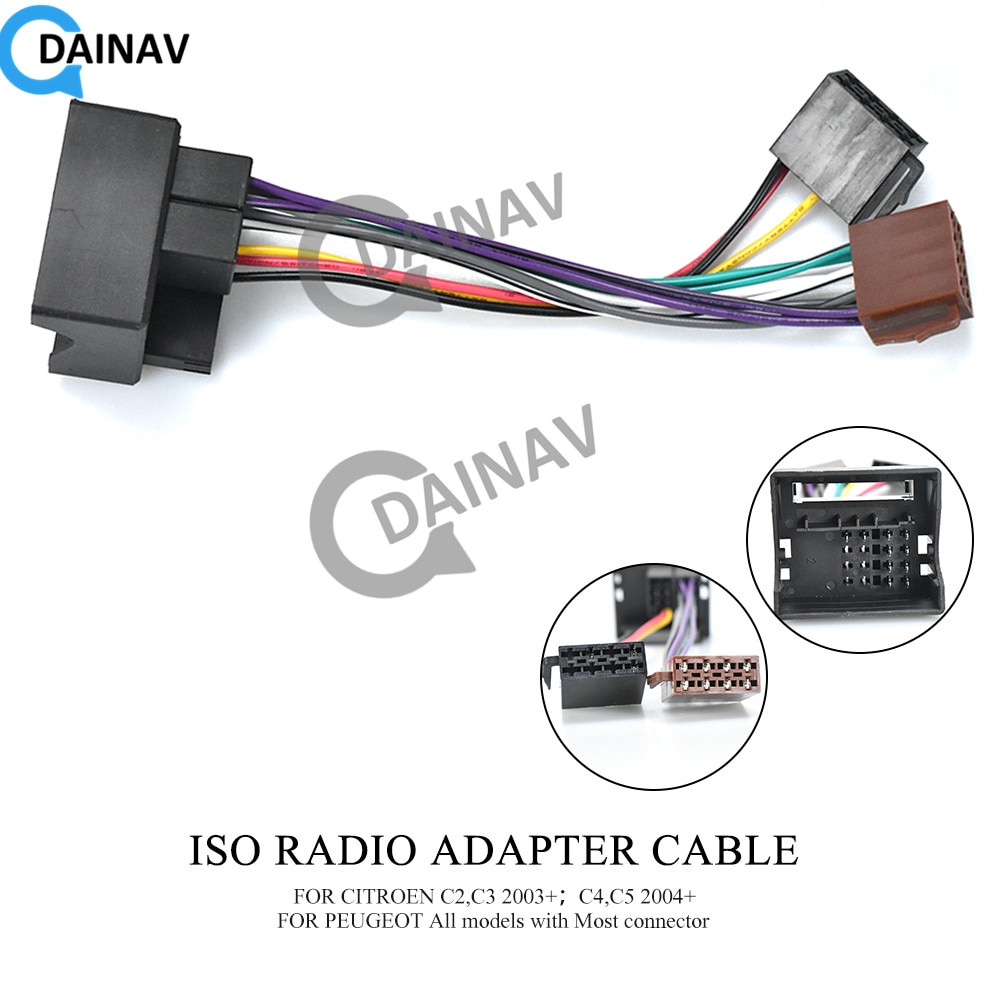 Radio Wiring Harness Quadlock CT20PE02 ISO Adaptor For Citroen C2 C3 C4 Picasso Radio Wiring Harness Quadlock CT20PE02 ISO Adaptor For Citroen C2 C3 C4 Picasso