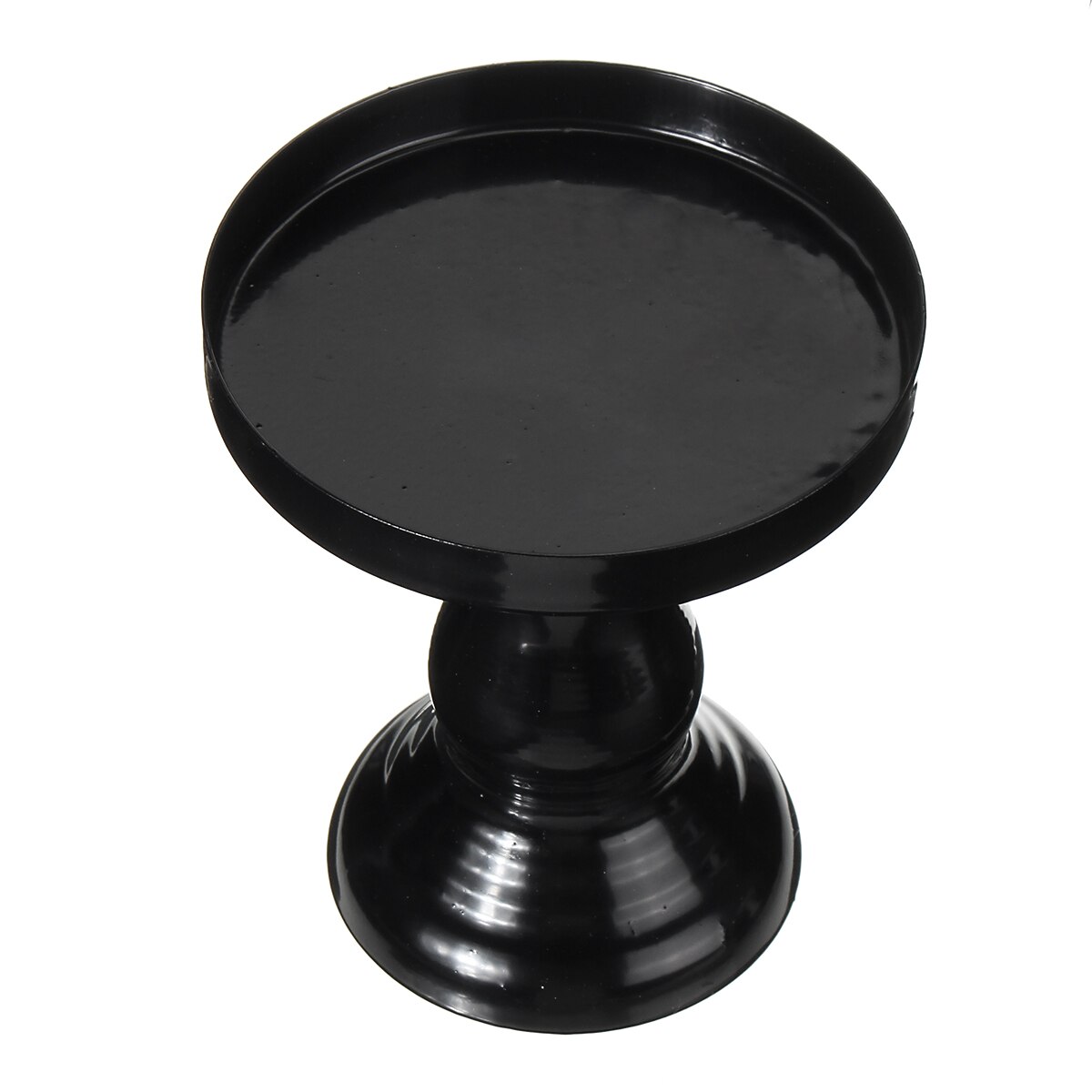 8cm mini ronde taartstandaards, bruiloftsfeest cupcake display houder, kerstversiering voor thuis, taartgereedschap, bakgerei: Zwart