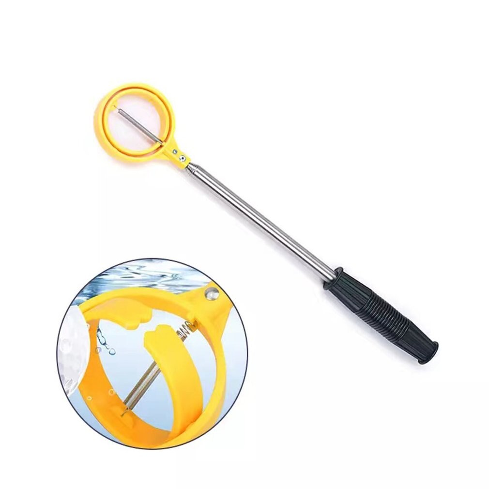 Telescopic Golf Ball Catcher Retractable Golf Ball Catcher Automatic Lock Scoop Catcher Golf Pickup Tool
