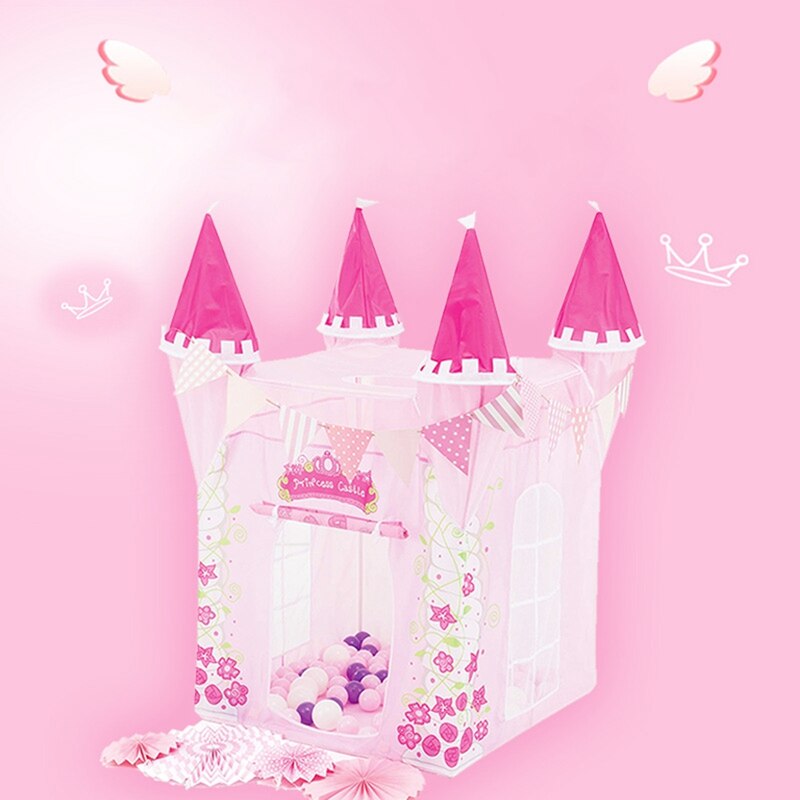 Kind Tenten Prinses Kasteel Speel Tent Meisje Prinses Speelhuis Indoor Outdoor Kids Play House Bal Pit Pool Playhouse