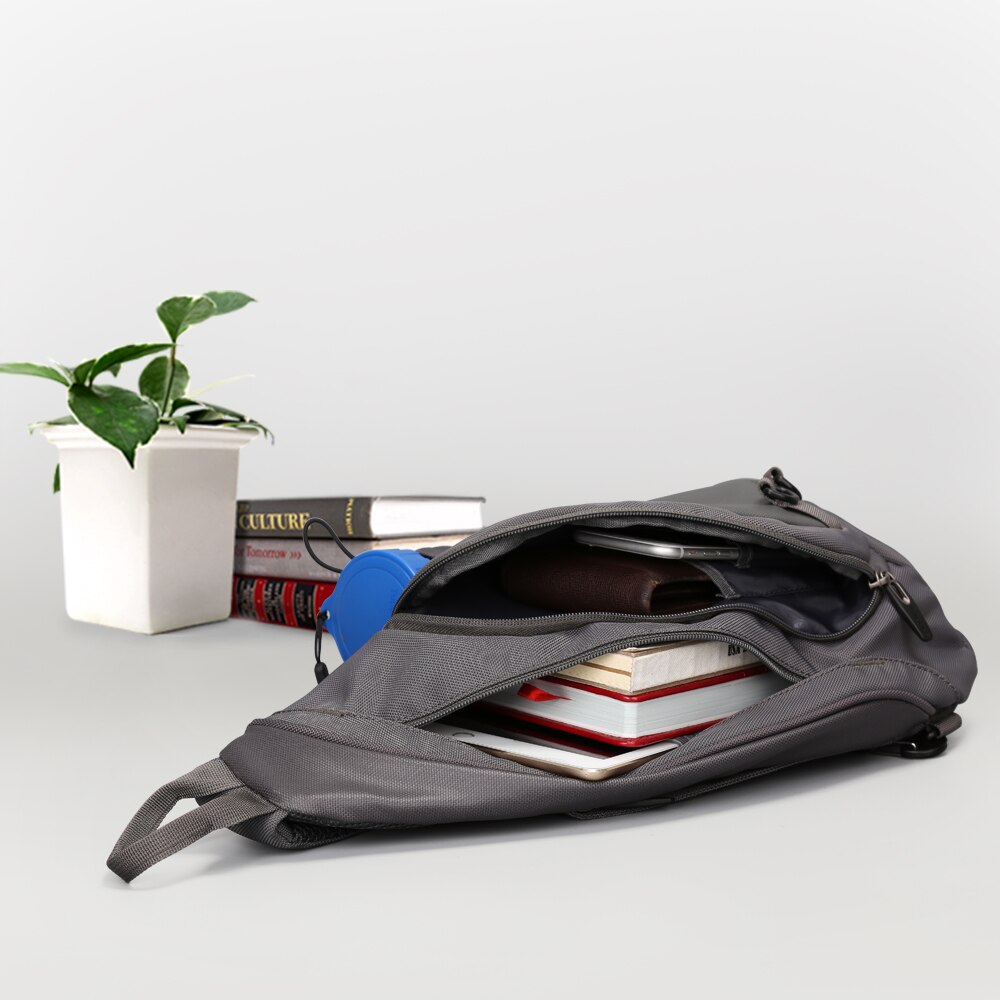 Aoking vattenform bröstväska stor kapacitet män seleväska vattentät resor daglig crossbody-väska axelväska