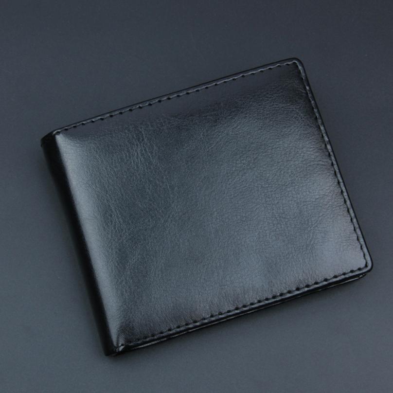 Korte Mannen Bifold Zakelijke Lederen Portemonnee ID Credit Card Holder Purse Zakken stijlvolle Augustus 3