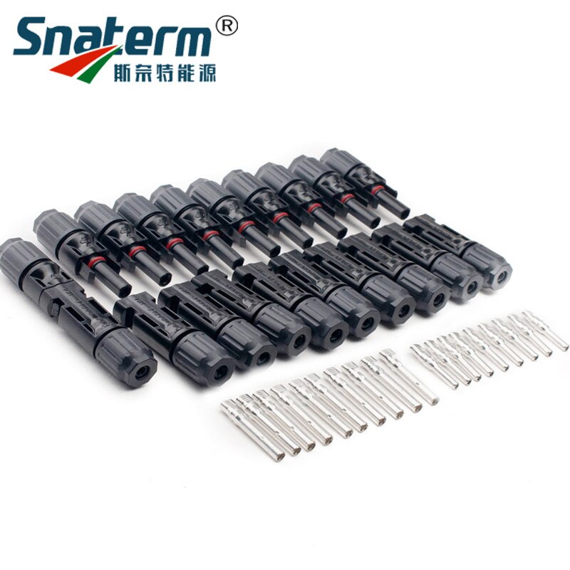 5 10 20 50 80 100 Paar Solar-PV-Stecker männlich und weiblich 1000 VDC 30 A Solarpanel-Zweigverbinder für PV-Kabel 2,5/4/6 mm2