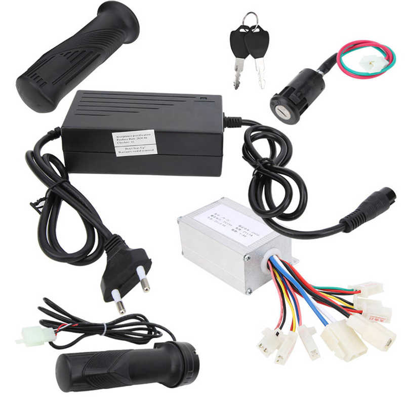 24v 250w elcykel skoter motorkontroll kit ellås eu laddare elcykel kontroll kit tillbehör