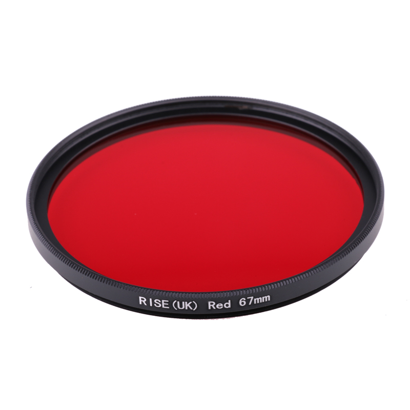 Rise (Uk) 49/52/55/58/62/67/72/77 Mm Ultra Slanke Frame Volledige rode Kleur Filter Met Doos Voor Dslr Slr Camera Lens