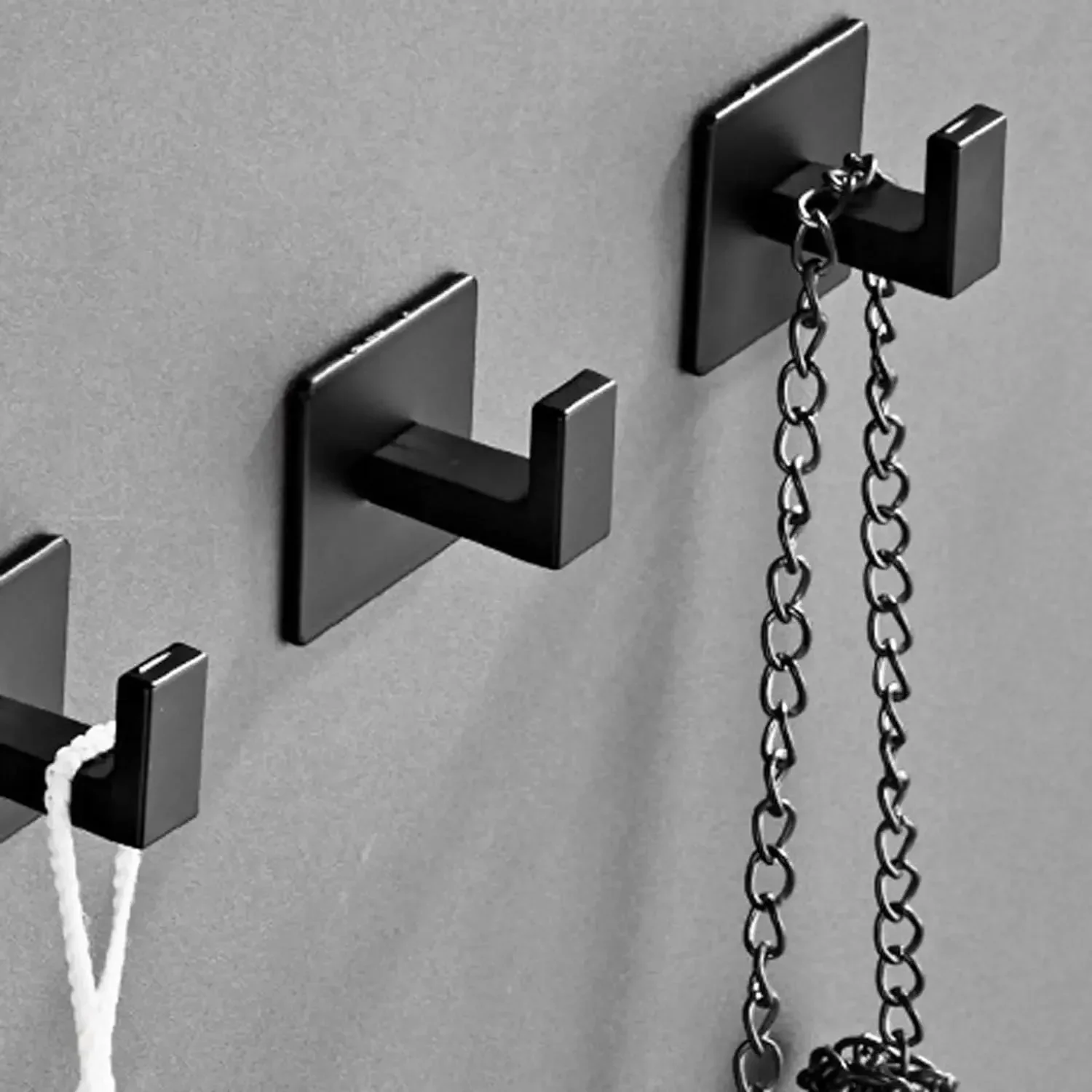 Ganchos de pared autoadhesivos fuertes, bolsa de llaves, bata de ducha, soporte colgante, perchero para ropa, toallero, gancho para cocina y baño, 1/6 Uds.