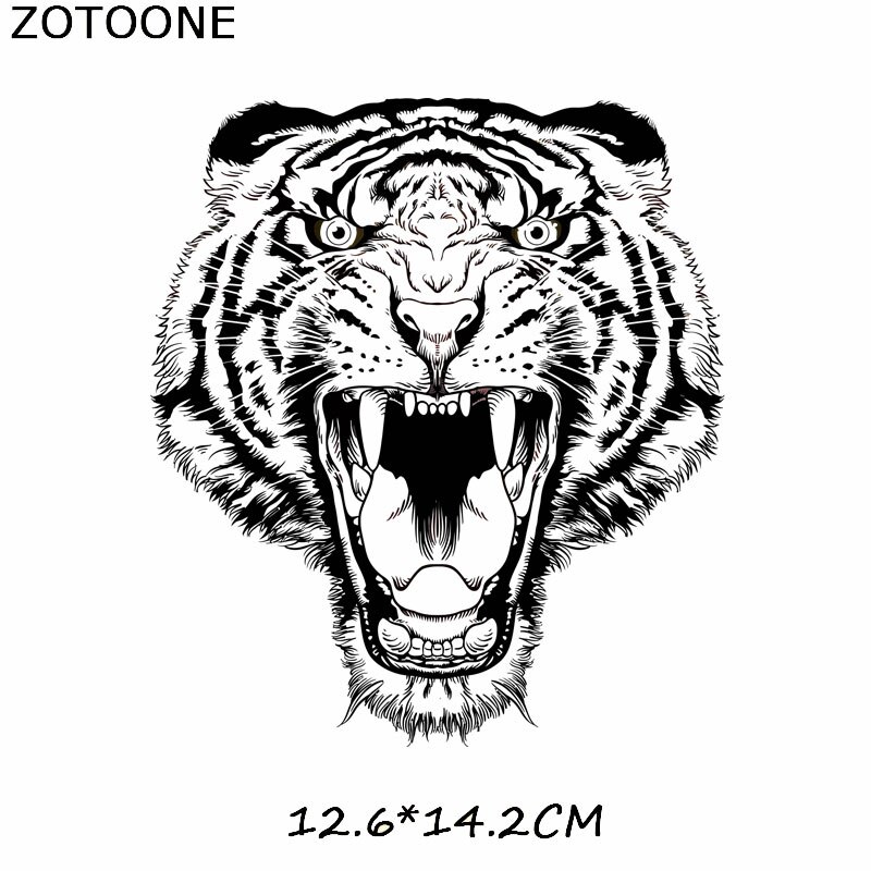 Zotoone Eenvoudige Schedel Tijger Ijzer Op Patches Voor Kleding Dreamcatcher Heat Transfers Voor T-shirts Stickers Toepassingen Als E: 352