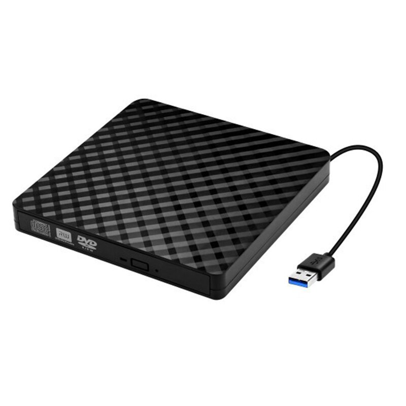 USB 3.0 externe optische drive Diamond verschijning Draagbare USB CD DVD brander Computer universele DVD ROM DVD writer: Black