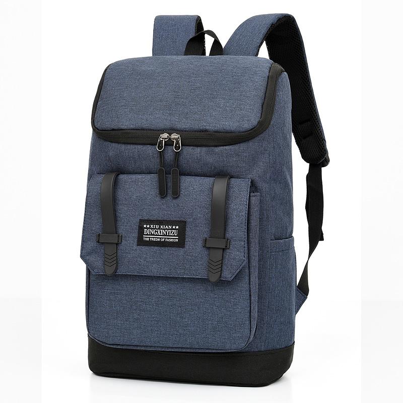 men&#39;s large capacity Backpack Laptop Backpack multi functional backpack waterproof schoolbag for teenage boys: Blue