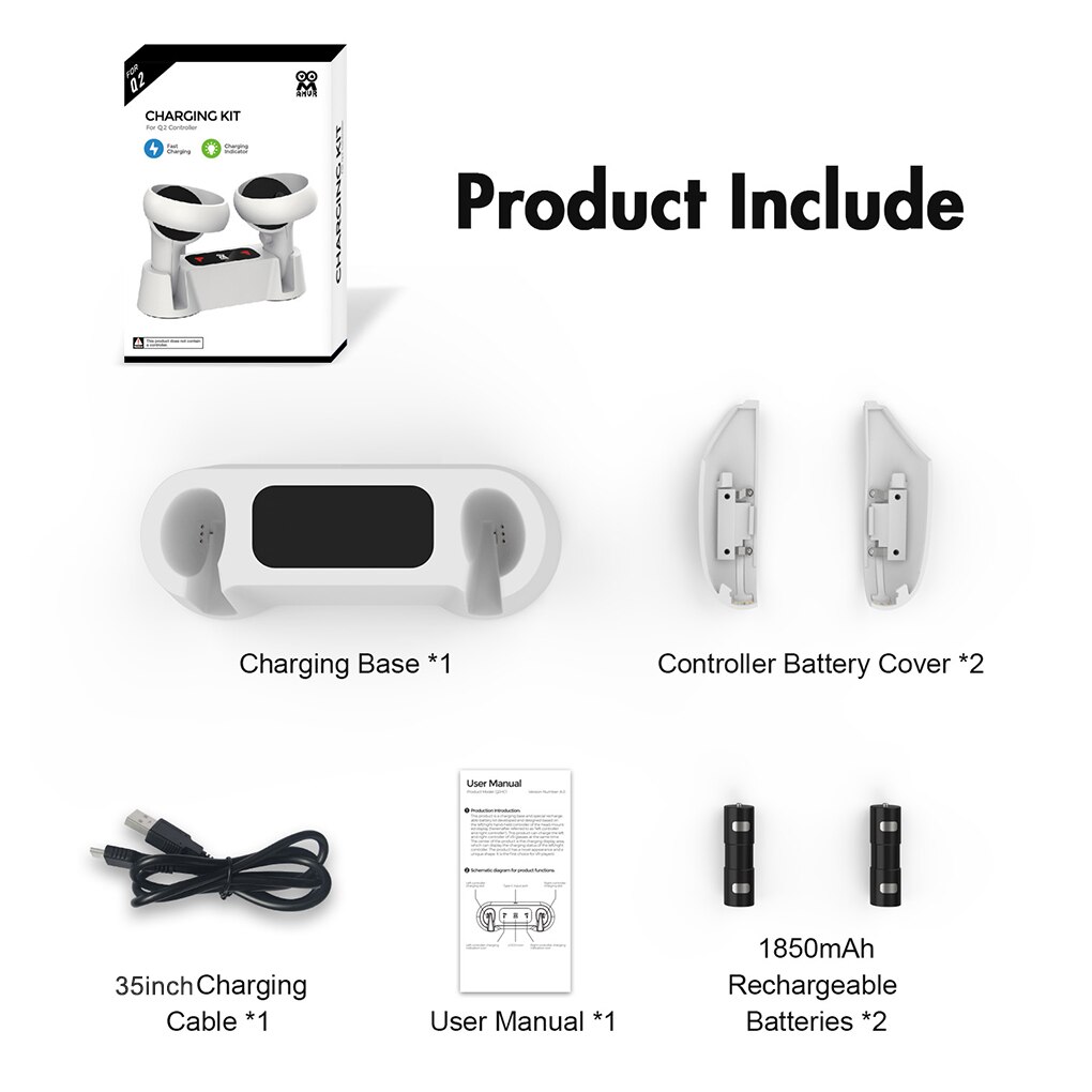 Game Controller Charging Station Base Video Gaming Console Left and Right Gamepad Charger Virtual Reality Accessories