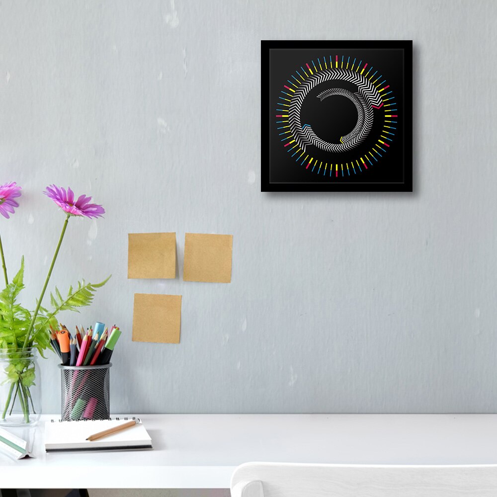 Wooden Time Frame Table Clock Hexagon Rotating Plate Wall Clock Modern Desktop Art Decor Graphic Time Clock Watch