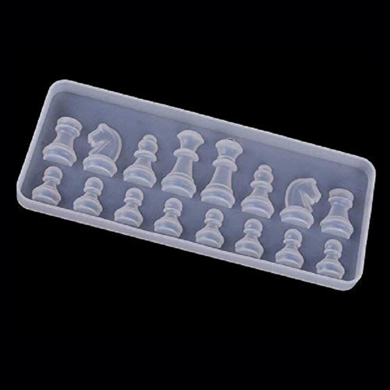 Chess Board Silicone Resin Mold 2Pcs Chess Silicone Mold for Resin Casting Craft