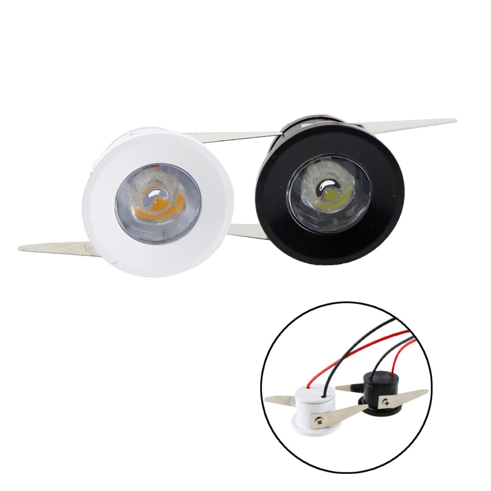 1 W mini Led spot licht mit Fahrer Schrank lampen 110 V 220 V Aluminium scheinwerfer beleuchtung Gelb Warme weiß Blau JQ