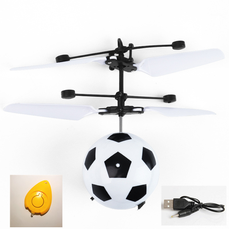 Glowing Toy RC Ball mini Induction Aircraft Colorful Lights Smart Charging Fly Ball RC drone Helicopter Aircraft Best: F with switch