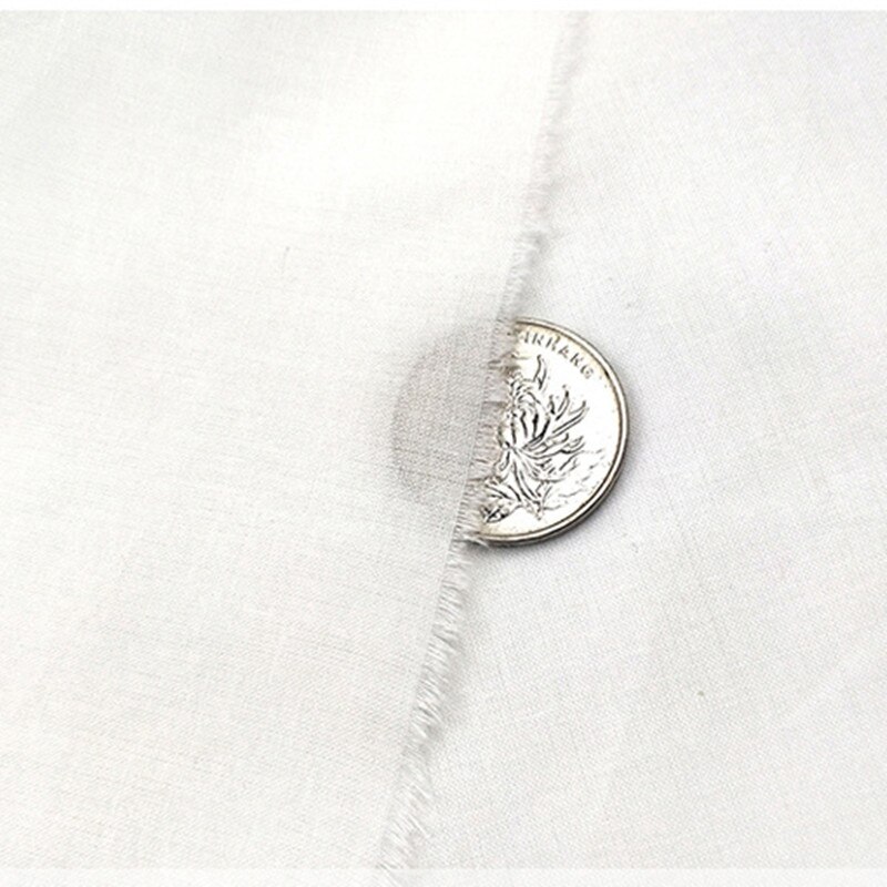 Half Meter White Fabric 100% Cotton Poplin Thin Fabric For Shirt Gallus Dress Lining T1403