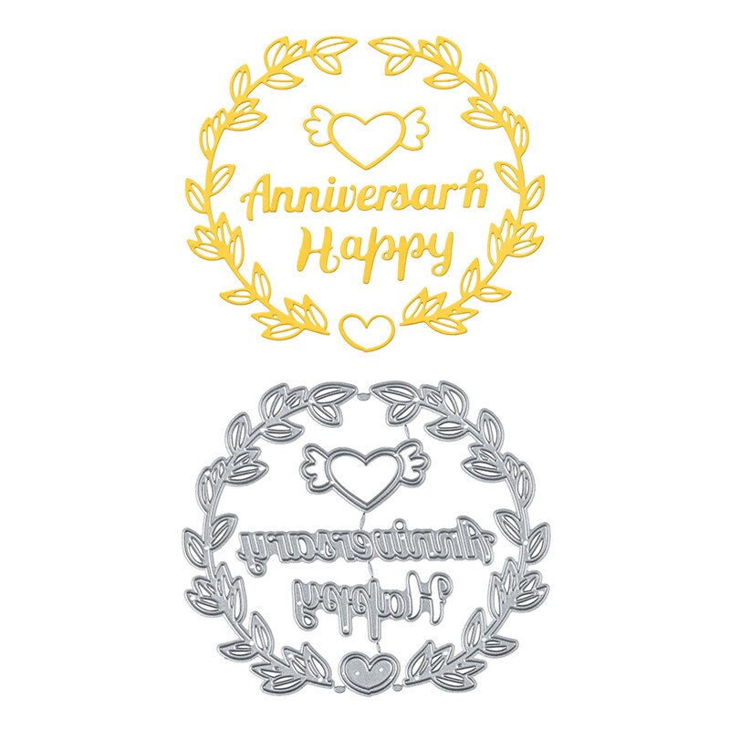La lettre de joyeux anniversaire meurt des matrices de coupe en métal d'amour pour la fabrication de cartes
