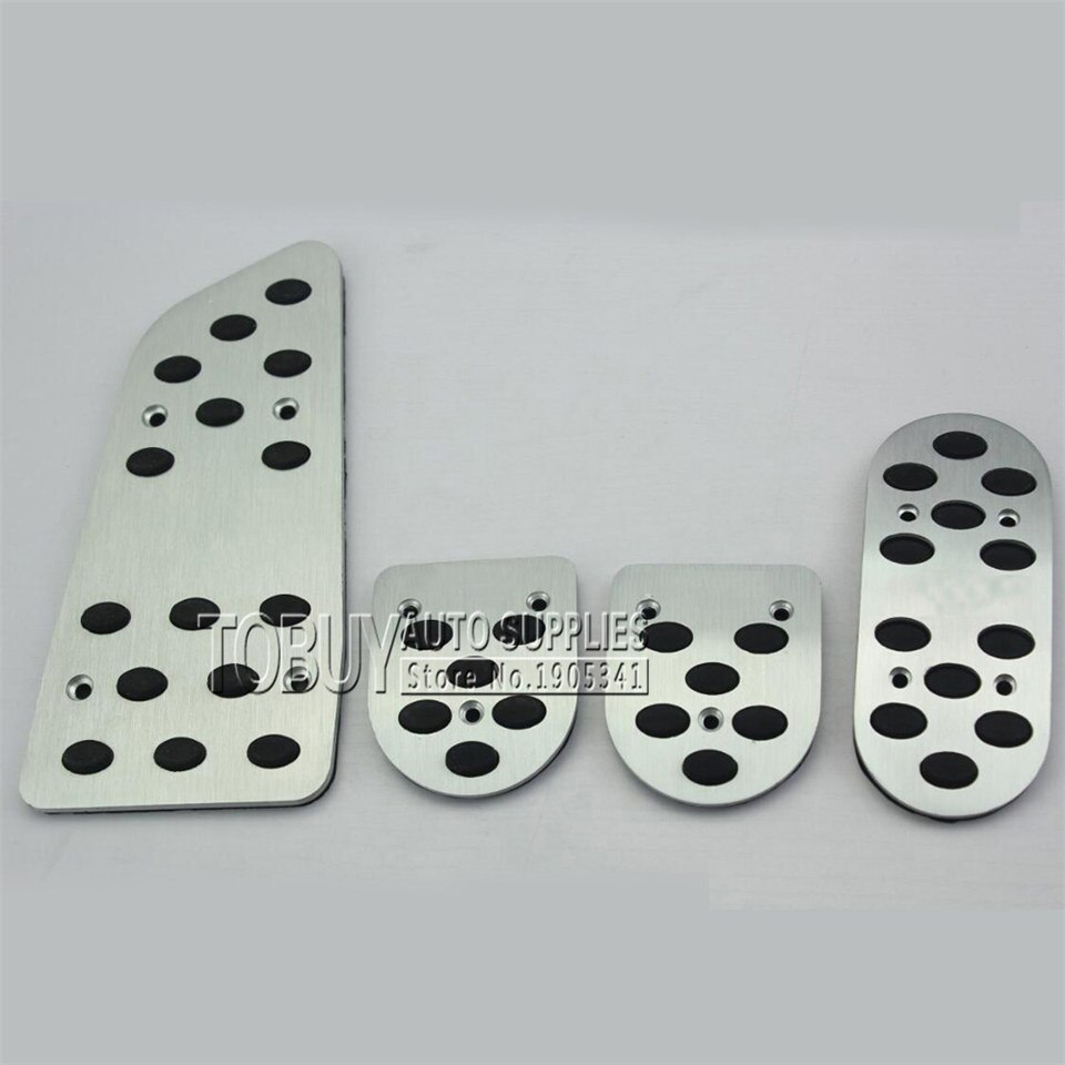 Dee aluminium speeder bremse kobling fodstøtte pedaler pad til toyota auris avalon avensis corolla camry mirai at/mt bilmærkat: Mt 4 stk